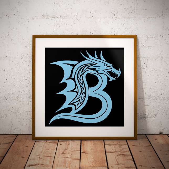 Drachengestalteter Buchstabe B, Drachenalphabet, M Poster (Von Creator hochgeladen)