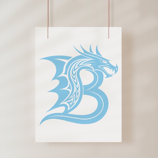 Drachengestalteter Buchstabe B, Drachenalphabet, M Poster (Von Creator hochgeladen)