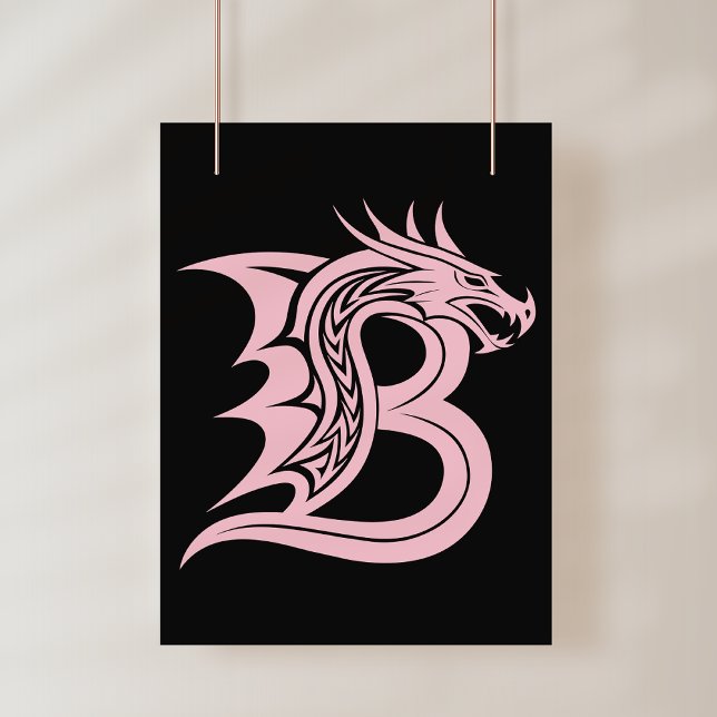 Drachengestalteter Buchstabe B, Drachenschrift, Mo Poster (Von Creator hochgeladen)