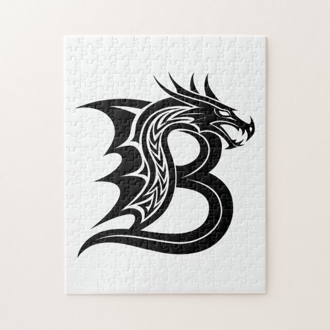 Drachengestalteter Buchstabe B, Dragonalphabet, Mo (Vertikal)