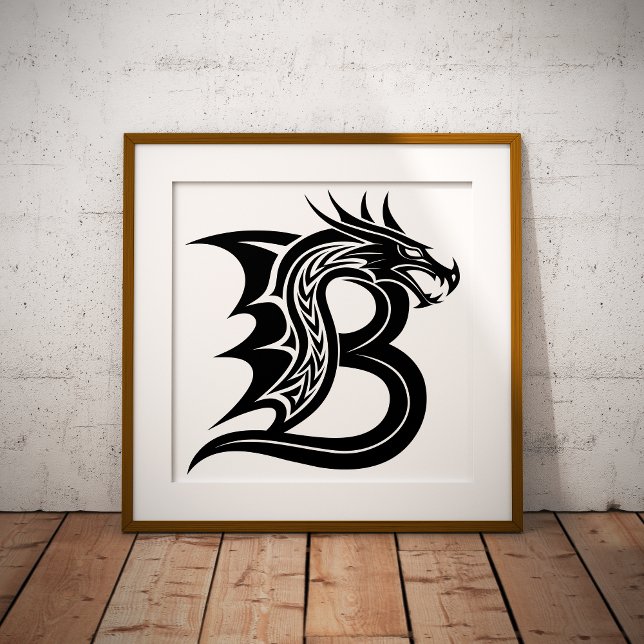 Drachengestalteter Buchstabe B, Dragonalphabet, Mo Poster (Von Creator hochgeladen)