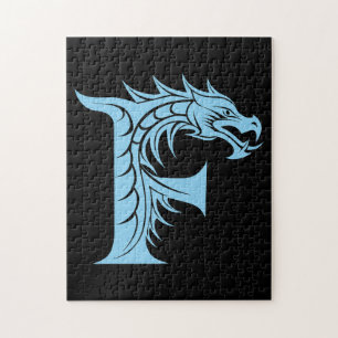 Drachengestalteter Buchstabe F, Drachenschrift, Mo