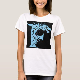 Drachengestalteter Buchstabe F, Drachenschrift, Mo T-Shirt
