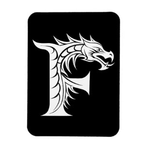 Drachengestalteter Buchstabe F, Dragenalphabet, Mo Magnet