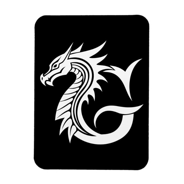 Drachengestalteter Buchstabe G, Drachenschrift, Mo Magnet (Vertikal)