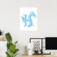 Drachengestalteter Buchstabe H, Drachenalphabet, M