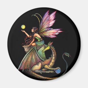 Drachengloben Fee und Drache von Molly Harrison Magnet