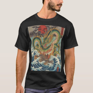 Drachengrat in karmesinroten Sonnenwellen T-Shirt