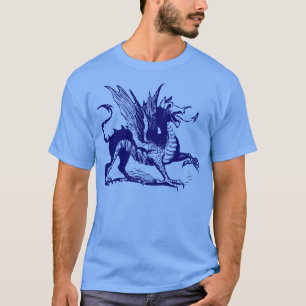 Drachengravur - Tiefe Marine T-Shirt