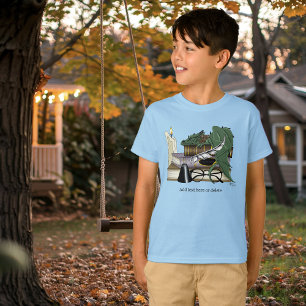 Drachengrüne Schlafbücher T-Shirt