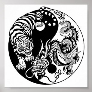 Drachenjang-Symbol Poster
