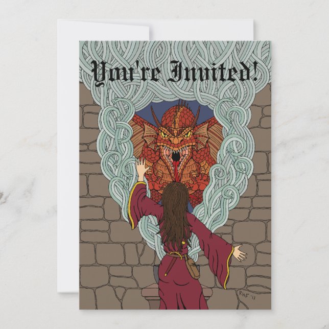 Drachenjubeln Einladung (Vorderseite)