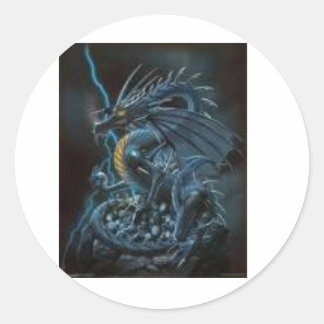 Drachenkleber Runder Aufkleber