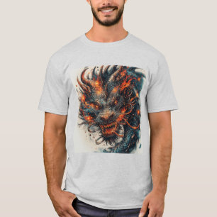 Drachenkopf mit wilden Augen T-Shirt