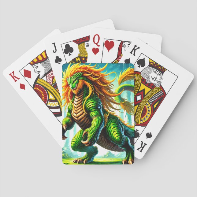 Drachenkreatur Spielkarten (Rückseite)