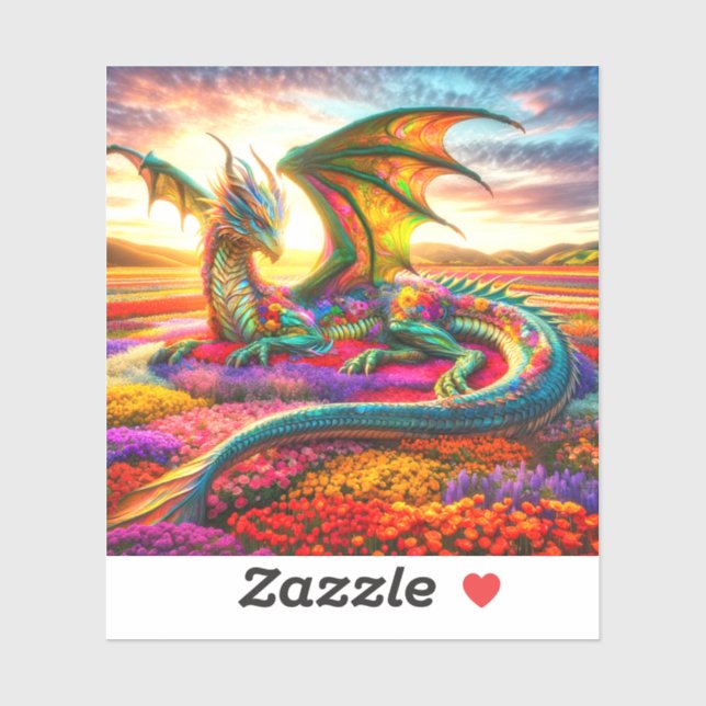 Drachenkunst Aufkleber (Blatt)