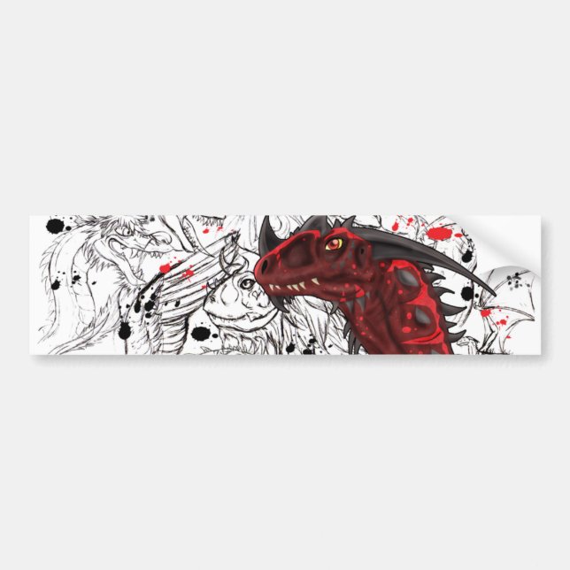 Drachenkunst Autoaufkleber (Vorne)
