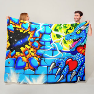 Drachenkunst Fleecedecke