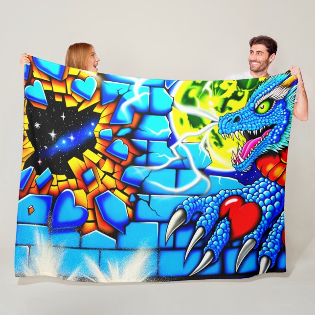 Drachenkunst Fleecedecke (Beispiel)