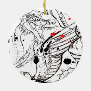 Drachenkunst Keramikornament
