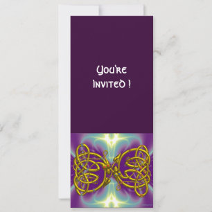 DRACHENLIEBE Keltische Knoten Gold Lila Fantasy Einladung