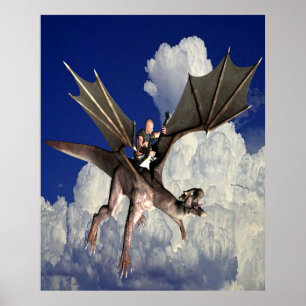 Drachenmusik in den Wolken Poster