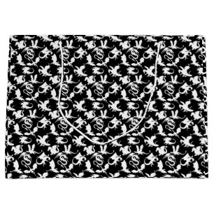 Drachenmuster 01.bx4 Schwarze BG Große Geschenktüte