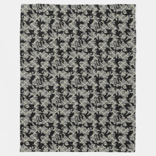 Drachenmuster 01.wx4x4.blue Gray BG Fleecedecke