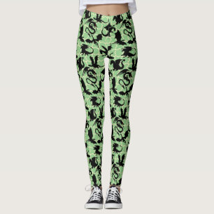 Drachenmuster 01.wx4x4.blue LGreen BG Leggings