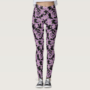 Drachenmuster 01.wx4x4.blue lila BG Leggings