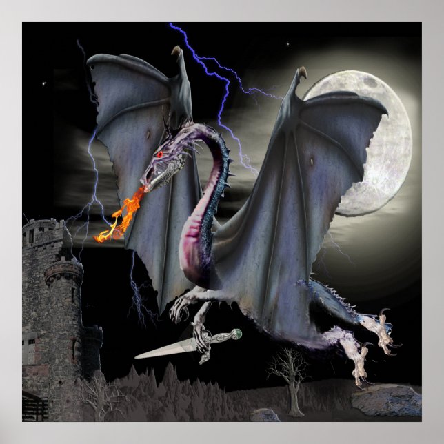 Drachenplakat Poster (Vorne)