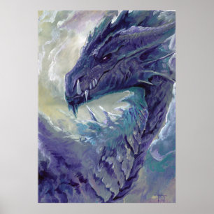Drachenportrait: Lila Poster