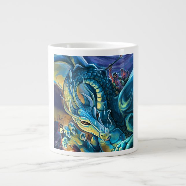 Drachenreiter und Zauberer Jumbo-Tasse (Vorderseite)