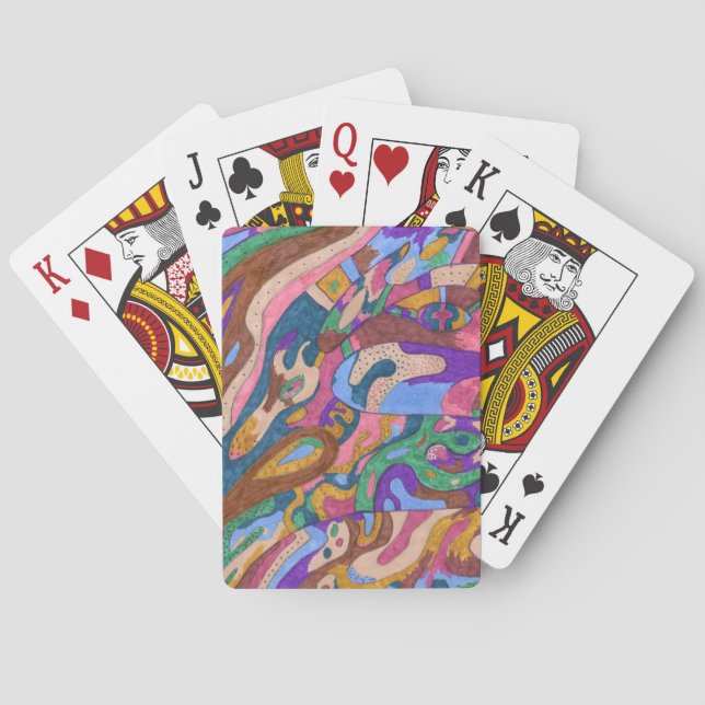 "Drachenritt" Original Abstrakt Spielkarten (Rückseite)