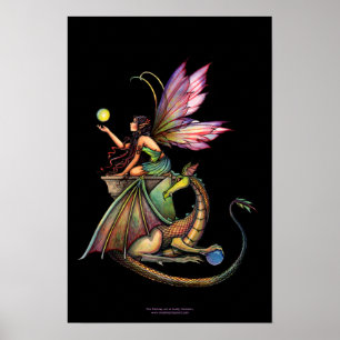 Drachens Kugeln Gothic Fairy Drachen Poster