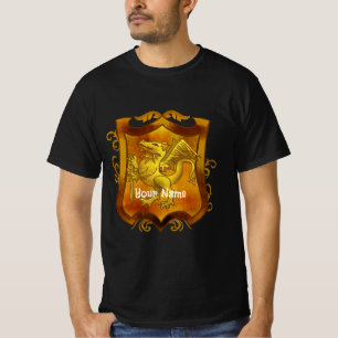 Drachenschild Familienwappen Nachname  T-Shirt
