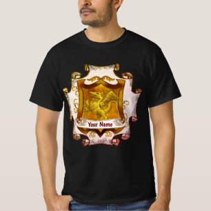 Drachenschild Familienwappen Nachname T-Shirt