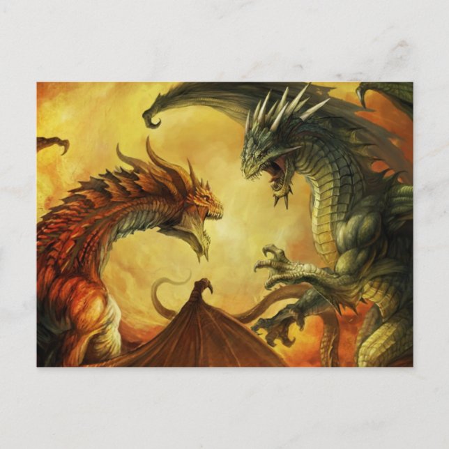Drachenschlacht, Postkarte (Vorderseite)