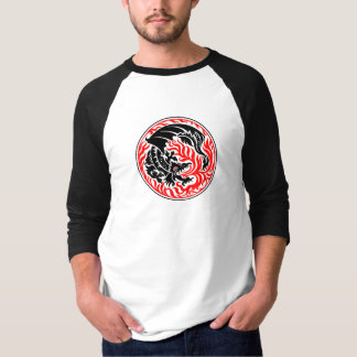 Drachenschleife - Schwarz mit rotem Feuer T-Shirt