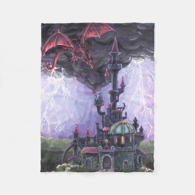 Drachenschloss Fleecedecke (Vorderseite)