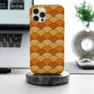 Drachenschuppen, Fächer, Wellen, Seigaiha, Orange Case-Mate iPhone Hülle