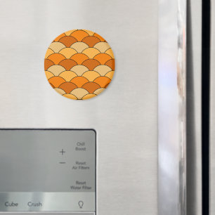 Drachenschuppen, Fächer, Wellen, Seigaiha, Orange Magnet