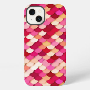 "Drachenschuppen" - magenta, heißrosa und pfirsich iPhone Hülle