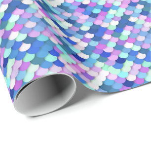 "Drachenskales" - blau, orchid und lavenierend Geschenkpapier