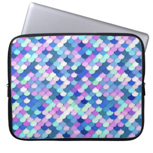 "Drachenskales" - blau, orchid und lavenierend Laptopschutzhülle