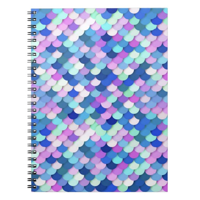"Drachenskales" - blau, orchid und lavenierend Notizblock (Vorderseite)