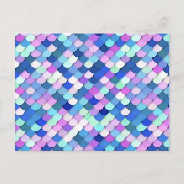"Drachenskales" - blau, orchid und lavenierend Postkarte (Vorderseite)