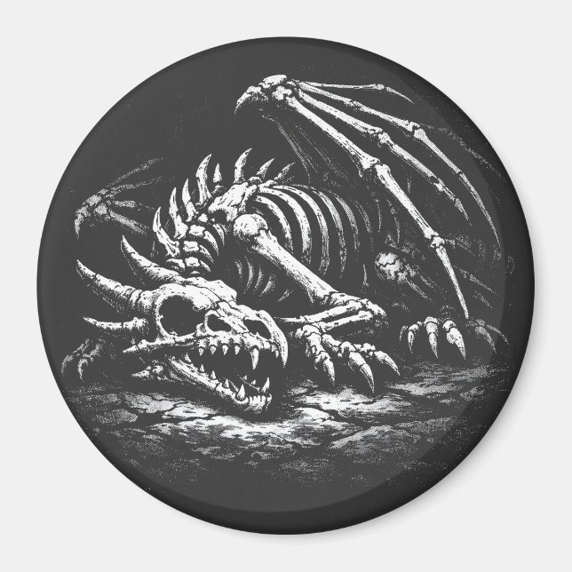 Drachenskelett — von BurnsInHell Magnet (Vorne)