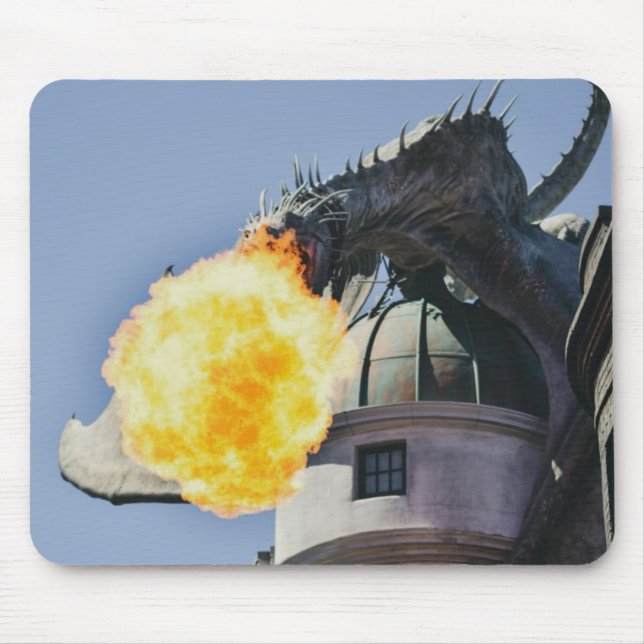 Drachenstatue zum Feueratmen Mousepad (Vorne)