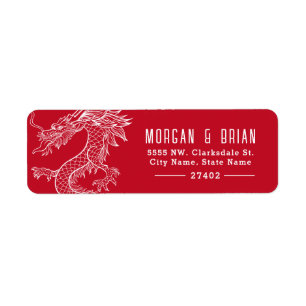 Drachenstil, voradressiert, roter Stil